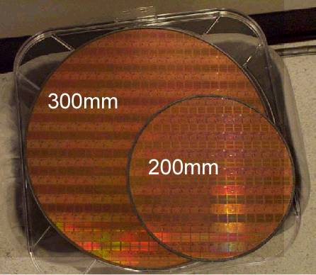 200-mm wafer and new 300-mm wafer