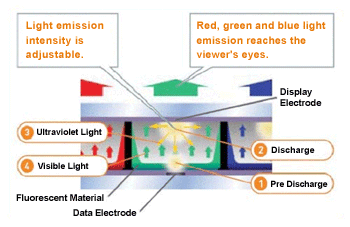 Mechanism of plasma display