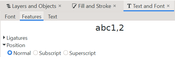 Text position dialogue